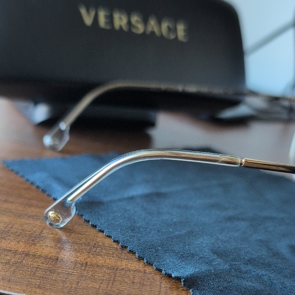 Versace Transparent Eyewear with Gold Details - Picture 3 of 10
